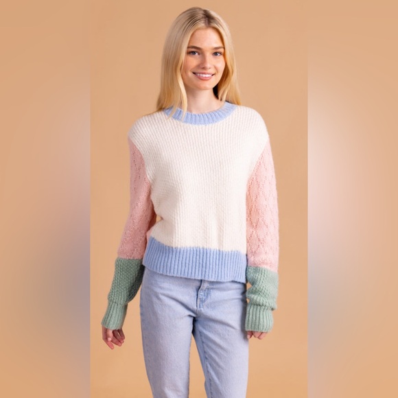 Sedge The Piper Sweater NWT SIZE MEDIUM 2024 collection color block - Picture 6 of 6